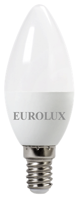 Лампа светодиодная EUROLUX LL-E-C37-5W-230-4K-E14 76/2/3 - фото 11089