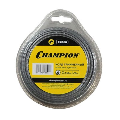 Корд трим.CHAMPION  Platin Saw 2.65мм*15м (зубчатый) 2089 - фото 45098