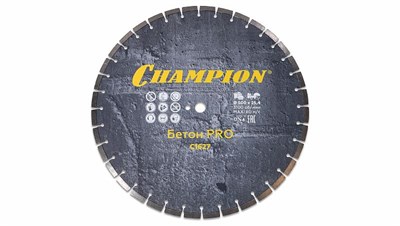 Диск алмазный CHAMPION бетон PRO 500/25,4/10/4 Concremax (13л/с бетон отвержд.,ж/б с наполн.сред.тв) 2221 - фото 45396