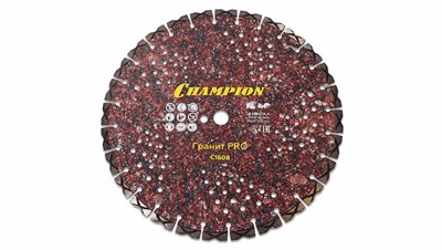 Диск алмазный CHAMPION гранит PRO 350/25,4/10 Laser Granitek (гранит твёрдый) 2227 - фото 45402