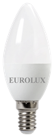 Лампа светодиодная EUROLUX LL-E-C37-6W-230-4K-E14 76/2/4