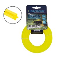 Леска для триммера Electrolite 4мм*15м звезда 2361